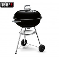 Barbecue a carbone Compact Kettle 57 cm Weber carbonella nero 1321004 BBQ